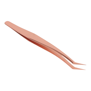 Pinza Profesional para Pestañas de Acero Inoxidable, Mango Cómodo de Precisión, Punta Curva de 10 mm, Segura para Pestañas Postizas - Product Image 1