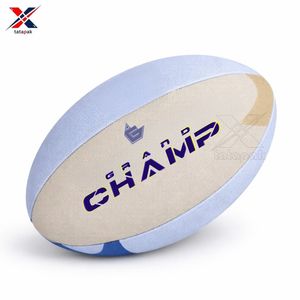 Professional Match Quality Custom Logo Design Rugby Ball Size 5 PU PVC For Unisex Adults Training Clubs & Teams - Product Image 1