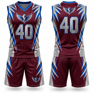 Ensemble Maillot et Short de Basketball à Séchage Rapide, Coutures Lisses, Broderies Durables, Tenue de Joueur pour Matchs Scolaires, Fabricant et Vente au Détail - Product Image 1