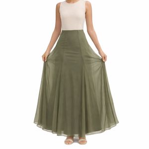 Falda Maxi Larga hasta el Tobillo, de Chifón, Fluida, Transpirable, Estilo Vintage, para Mujer, Elegante y a la Moda para el Verano - Product Image 5