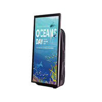 Pantalla LCD Portátil de 11.6/15/17/18.5/21.5/24/27/32 Pulgadas, Mochila con Pantalla Publicitaria Digital, Reproductor de Publicidad
