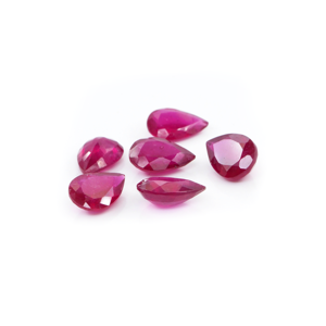 Rubis naturels de Bangkok, formes poire calibrées 10x15mm, pierres précieuses de rubis naturelles facettées en vrac pour la fabrication de bijoux, prêtes à l'emploi - Product Image 1