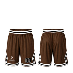 Pantalones Cortos de Baloncesto para Hombre, Doble Capa de Malla, Color Marrón, Sublimados, Unisex, Nueva Moda, Venta al Por Mayor - Product Image 1