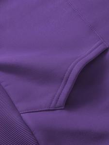 Sudadera Corta de Diseño para Mujer, con Media Cremallera, Color Morado, de Algodón, Estilo Casual - Product Image 5
