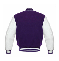Veste universitaire pour homme avec manches boutonnées, vêtement d'hiver unisexe, coupe classique, imprimé en relief, en cuir de vache réversible