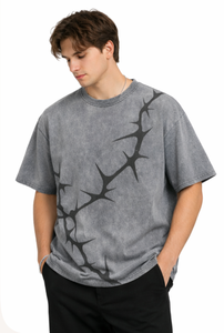 Camisetas Premium de Cuello Redondo para Hombre, 100% Algodón, 300 GSM, Tejido de Punto, Personalizadas, Estampadas con Serigrafía, de Gran Tamaño, Secado Rápido, Ropa Deportiva - Product Image 3