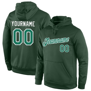 Sudadera con Capucha Deportiva Verde-Blanca, Diseño Nuevo, Personalizada, con Costuras Frontales Sueltas y Largas, Venta al Por Mayor Directa de Fábrica - Product Image 1