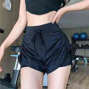 Shorts Deportivos para Mujer, Antiexposición, Holgados, Doble Capa, Transpirables, Alta Elasticidad, para Correr, Yoga, Cintura Elástica, Leggings de Yoga - Product Image 5