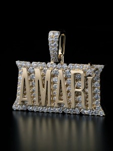 Iced Out Moissanite Letter Name <b>Pendant</b> 18K Gold Plated 925 <b>SIlver</b> HipHop Style Jewelry For Everyday Wear <b>Initial</b> Letter <b>Pendant</b> - Product Image 4