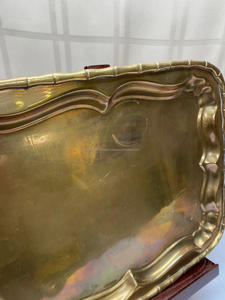 Plateau de service vintage en laiton, fait main, vaisselle décorative traditionnelle pour la maison, la cuisine et la salle à manger - Product Image 6