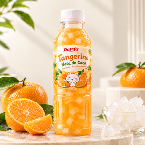 Boisson rafraîchissante en bouteille de 320 ml, purée aromatisée au jus de mandarine et nata de coco - Product Image 1