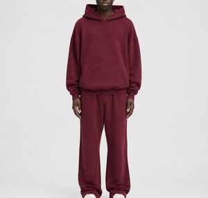 Ensemble de vêtements de sport pour hommes en coton mélangé, logo personnalisé, vente en gros, directement de l'usine - Product Image 1