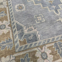 Alfombra Knots Vibrante Tejida a Mano en Turquía, Lana/Seda, Diseños Florales Modernos, Ecológica, Antideslizante, Resistente a la Suciedad, para Mascotas y Uso Comercial