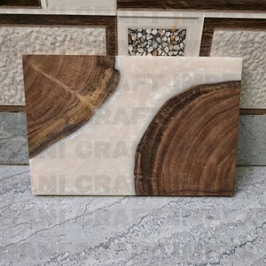 Modern <b>Epoxy</b> <b>Resin</b> Cutting Board Handmade Acacia Wood Serving Tray for Kitchen and Dining - Product Image 3