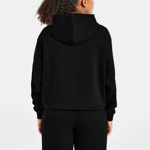 Sudadera con capucha transpirable de manga larga para mujer, con hombros caídos, logotipo personalizado al por mayor, de gran tamaño, 100% algodón polar de secado rápido - Product Image 2