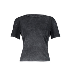 เสื้อยืดคอกลมสีดำซีดจางพิมพ์ลายไซส์พิเศษสำหรับฟิตเนสฟิตเนสเสื้อสีดำซีดจางแบบ2025 - Product Image 4