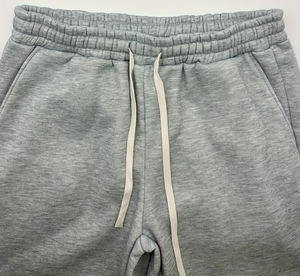 Men's Customized Gray Hoodie Jogger Pants Set Casual Two-Piece Sweatshirt Track Suit 100% Cotton Fleece Winter Wear Made - Product Image 4