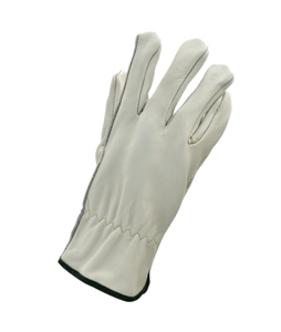 HOLY SIGNS INTERNATIONAL Leather Safety Gloves Full Smooth Texture Elastic Wristlet Cuff Anti-Slip Durable General Purpose - Product Image 3