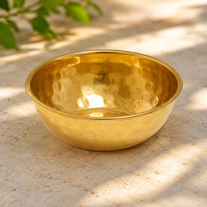 Tazón Decorativo Hecho a Mano, Tazón de Metal para Servir, Estilo Vintage, Tazón de Latón para Cocina, Mesa de Comedor, Decoración del Hogar, Restaurante - Product Image 1
