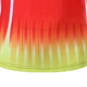 Ensemble de sport d'été pour homme : Polo de tennis rouge dégradé sublimé et short noir, anti-transpiration - Product Image 2
