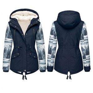 Chaqueta Parka de Seda Rosa Polvoriento Personalizada para Mujer, con Forro Térmico Cómodo, Capucha, Cuello con Cordón Ajustable y Mangas Largas - Product Image 5