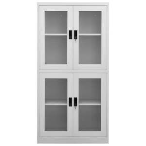 Archivador de Oficina Grande de Acero Gris Claro con Vidrio Templado, Categoría de Producto: Archivadores - Product Image 3