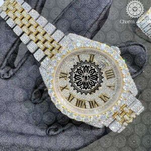Reloj de Cuarzo Analógico de Lujo para Mujer Charm Jewels con Incrustaciones de Diamantes, Caja Redonda de 38 mm, Correa de Acero Inoxidable, Esfera Luminosa - Product Image 1