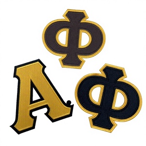 Patchs thermocollants en feutre non tissé écologique de haute qualité, brodés alphabet, pour vêtements de sport en jersey, vente en gros - Product Image 6