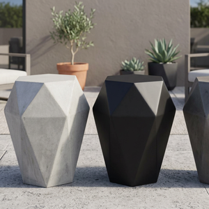 Mesa Auxiliar Geométrica de Hormigón GFRC para Exteriores, para Sala de Estar y Decoración, Venta al Por Mayor - Product Image 2