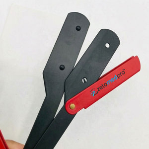 มีดโกนหนวดคลาสสิกสแตนเลสสีดำและสีแดง พร้อมใบมีดเดี่ยวแบบเปลี่ยนได้ สำหรับโกนหน้า โกนตัว โกนบิกินี่ โกนใต้วงแขน - Product Image 3