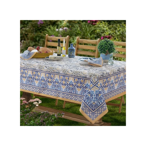 Nappe à rayures olive en mélange de coton, motif linéaire, 60 x 84 pouces, 175 GSM, 190 TC, bord imprimé, pour restaurants et exportations - Product Image 3