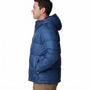 Chaqueta Acolchada con Capucha Azul Marino para Hombre 2026, Cortavientos, de Poliéster Aislante, con Cierre de Cremallera, Ropa de Invierno Informal - Product Image 3