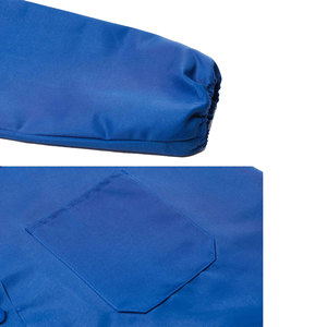 Blouse médicale unisexe en coton bleu de qualité supérieure, à manches longues, tricotée, uniforme d'hôpital avec logo personnalisé, fourniture OEM - Product Image 5
