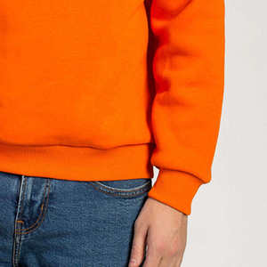 Sudadera de Cuello Redondo Color Naranja para Hombre, Corte Regular, Color Sólido, Tejida, Informal, para Otoño - Product Image 5