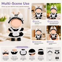   Ensemble de tenues personnalisées pour figurines unisexe, mignonnes et décontractées, en tissu, style chemises et hauts, accessoires de vêtements pour poupées, type blind-box
