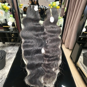 Extensiones de cabello humano rizado natural sin procesar de vendedores de cabello ondulado recto de trama India virgen superior de cutícula alineada - Product Image 6