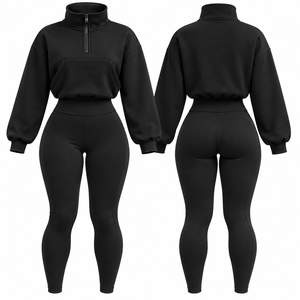 Ensemble de vêtements de sport slim pour femmes – Tenue de yoga, de fitness et de loisirs personnalisable avec logo - Product Image 4