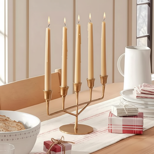 Latest Arrival Trending Style Silver Menorah Home Villas Table Top Lighting <b>Decorative</b> Use <b>Hanukkah</b> Christmas Customized Logo - Product Image 1