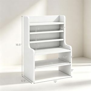Organizer da scrivania Wood & Wire Craft Supply con 6 ripiani e barriere anticaduta - Product Image 2