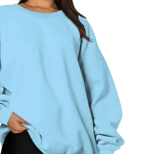 Nouveau design – Sweat-shirt oversize pour femme avec logo frontal, 100 % coton, personnalisable, respirant, tenue décontractée, vente directe usine - Product Image 6