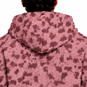Sweat-shirt à capuche en molleton ample imprimé léopard rose poussiéreux, avec cordon de serrage et poche kangourou, style streetwear hiver - Product Image 4