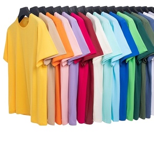 OEM Customized Logo Embroidery 200g Pure Cotton Mens Short Sleeve Solid Color Logo Printing Cross Border Wholesale T-Shirt - Product Image 3