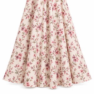 Vestido Casual Largo para Mujer, Cuello Henley, Estampado Floral, Tejido con Impresión Digital, Estilo Boho, Corte en A, para Primavera/Verano, Venta al Por Mayor - Product Image 4
