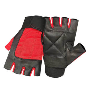 High Quality Half-Finger <b>Leather</b> Gym Gloves Lightweight Comfortable Non-Slip Non-Wrist Wrap for Weightlifting Cycling - Product Image 4