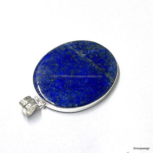 Joyería de Plata de Ley 925 sólida hecha a mano colgante de plata lapislázuli hecho a mano para regalo su cumpleaños - Product Image 6