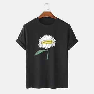 Camiseta de Verano de Punto Formal de Alta Calidad para Hombre, Estilo Vintage, Súper Suave, 100% Algodón, Cuello en V, Ribete en Contraste, Logotipo Personalizado, Estampado, Manga Corta - Product Image 4