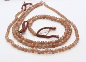 Natural Chocolate Moonstone Plain Round Beads 4.5-5MM Moonstone Round Beads Moonstone Smooth Beads For Jewelry Making Wholesale - Product Image 4