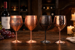 Gobelet en laiton gravé, motif floral, verre à vin décoratif, cadeau pour bar, verre à vin paon en laiton noir et or gravé - Product Image 3