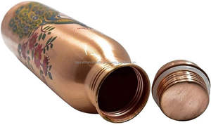 New Copper Hammered <b>Water</b> <b>Bottle</b> Classic Design Eco-Friendly Drinkware for Outdoor Use 350ml-1000ml Wholesale Available - Product Image 6
