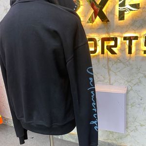 เสื้อฮู้ดดี้แบบซิปเต็มตัวขนาดใหญ่พิเศษ พิมพ์ลายกราฟิก DTF ประดับด้วยคริสตัล ผ้าฝ้ายฟลีซหนานุ่ม สไตล์สตรีทแวร์ รับผลิตแบบ OEM ODM - Product Image 5